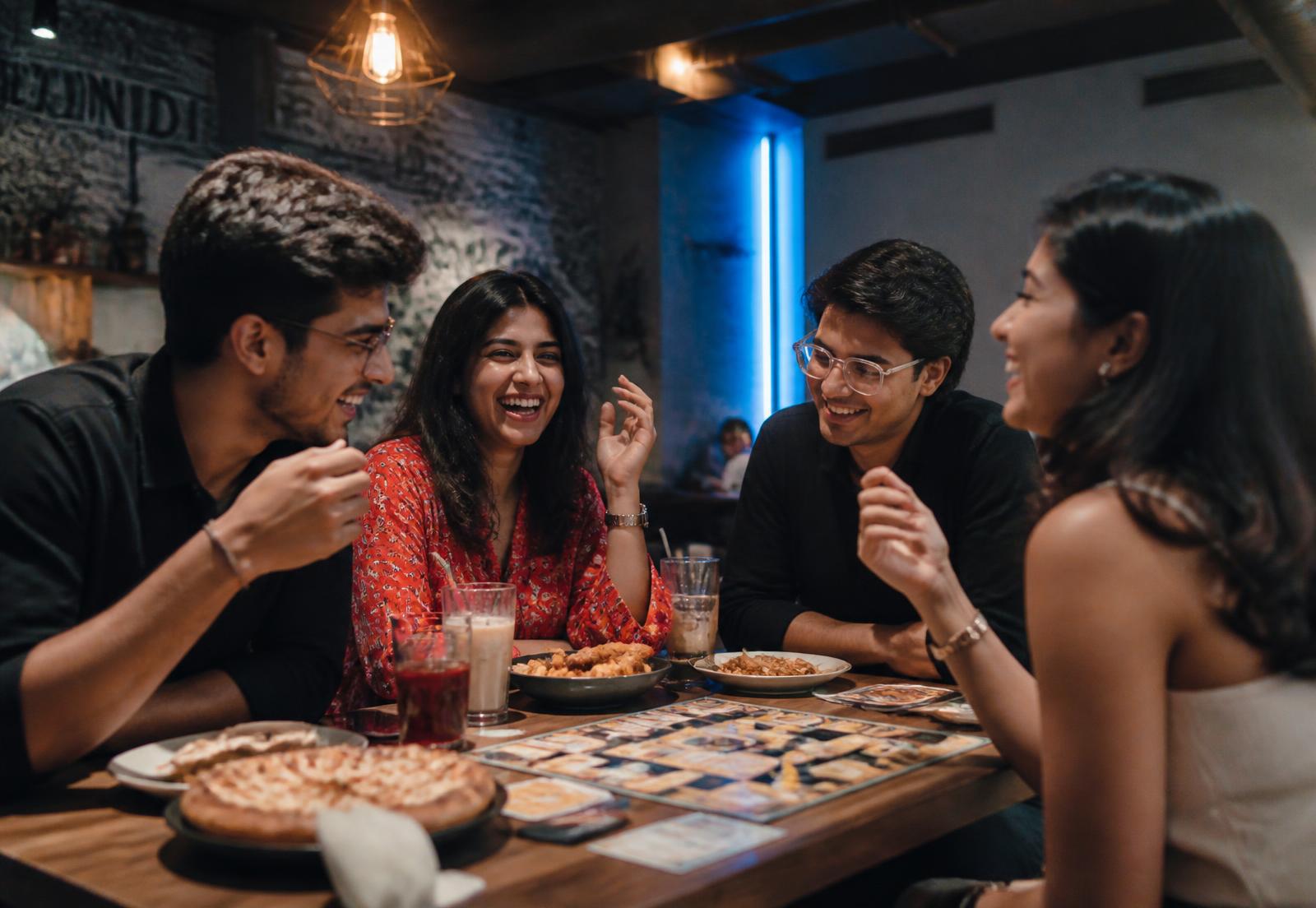 Food, coffee and friends at Mini Arena's café